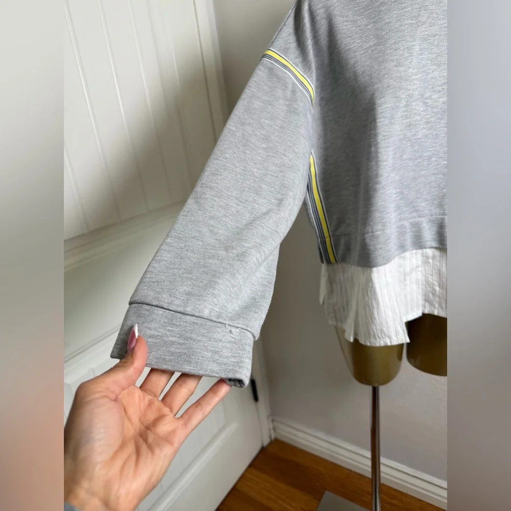 Maeve Anthropologie Stripe Tape Twofer Blouse S - Picture 4 of 6